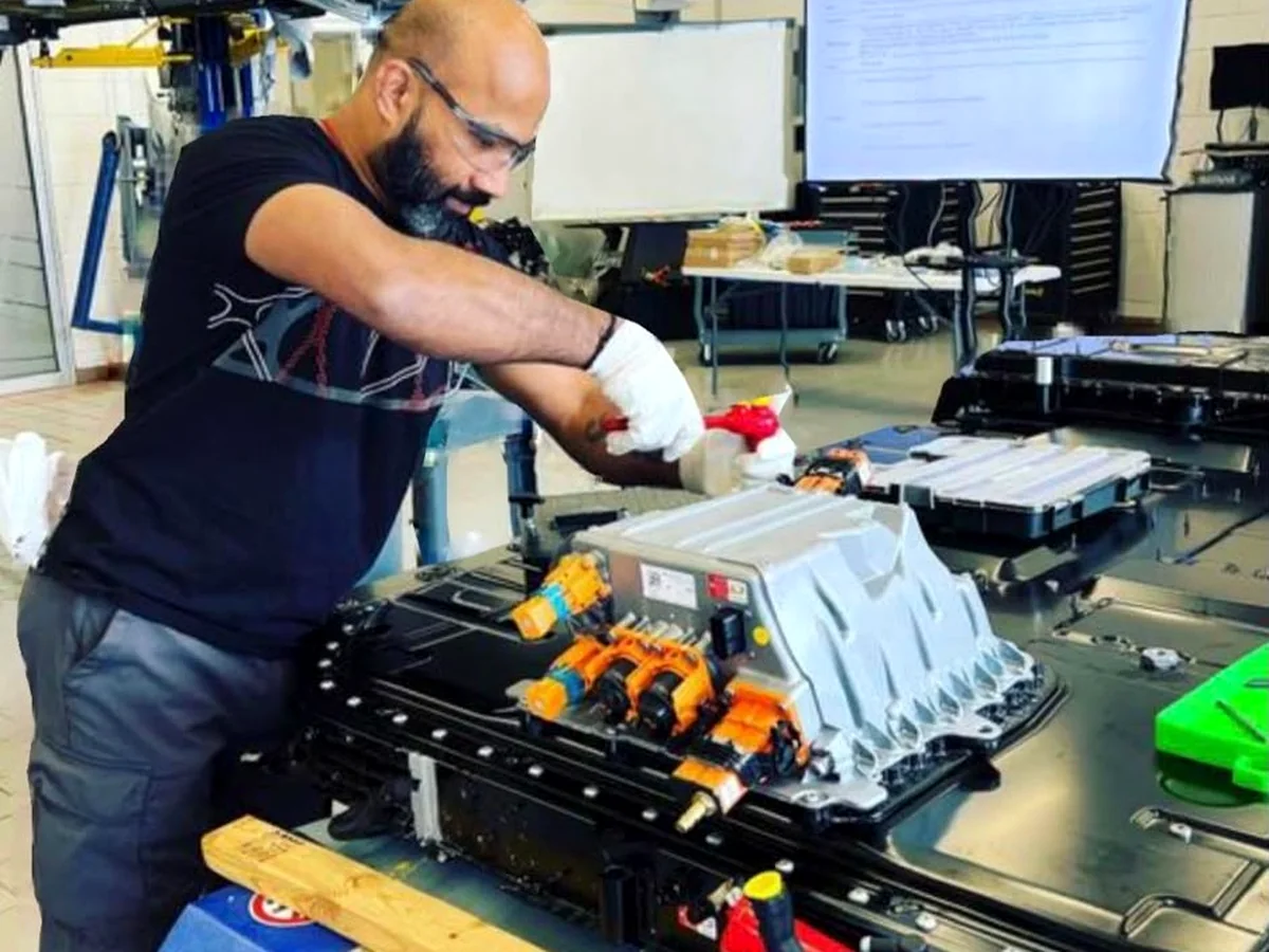 Suthan working on EV battery service at INLINE 5 AUTO INC